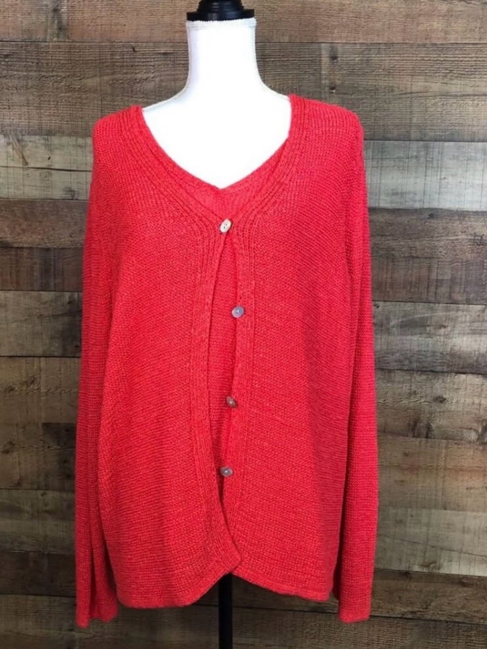 Women's Size XL Size 1 jh COLLECTIBLES Woman Orange/Coral 2 Piece Sweater Set